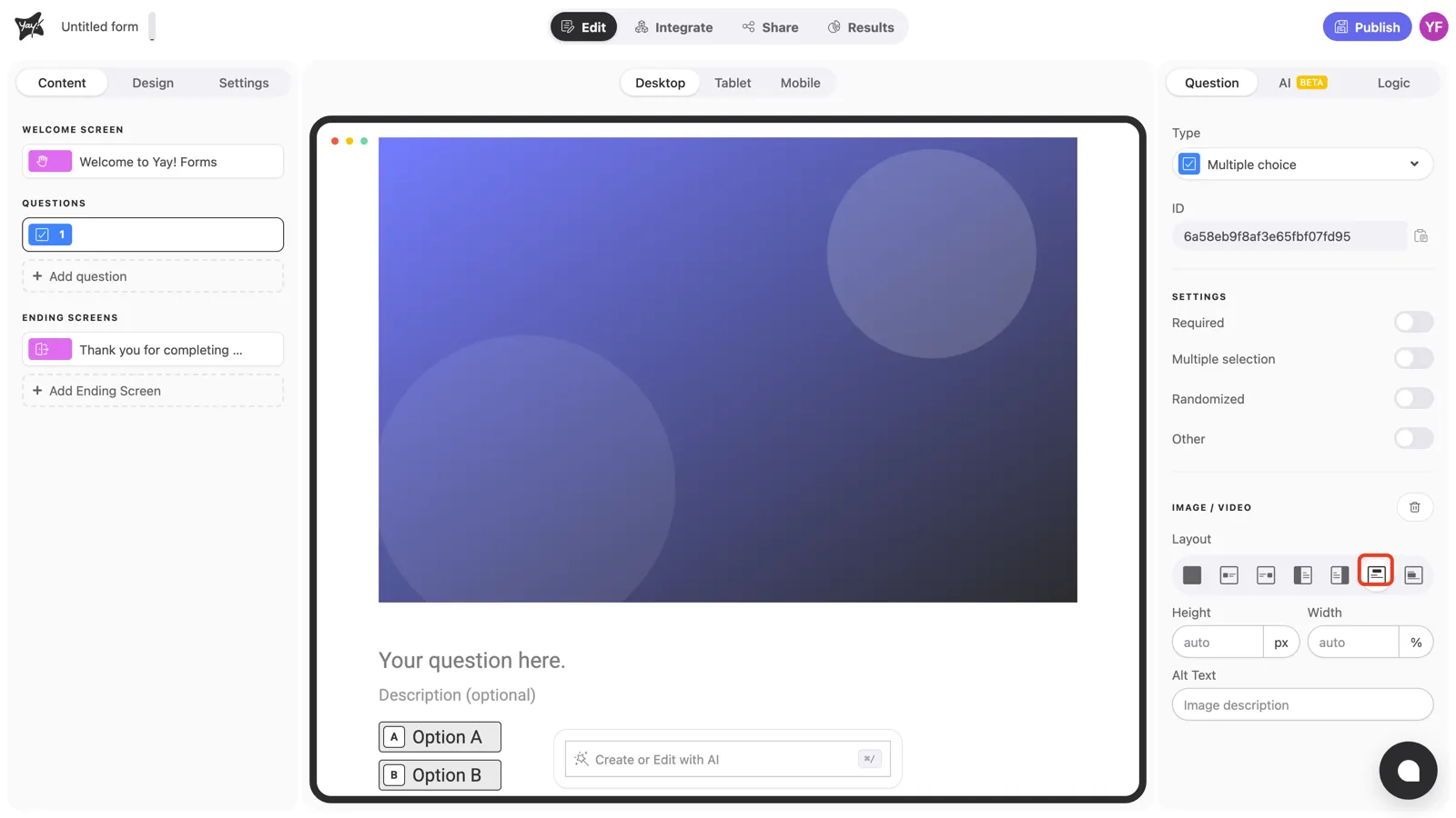 The image as a banner above the question