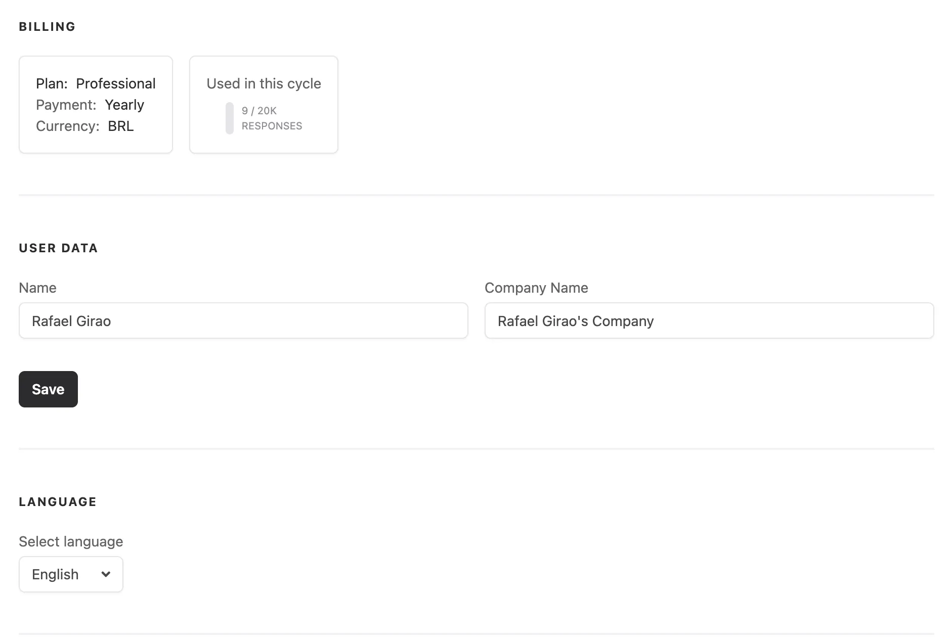 Edite Dados da Empresa e do Usuário na Tela de Perfil