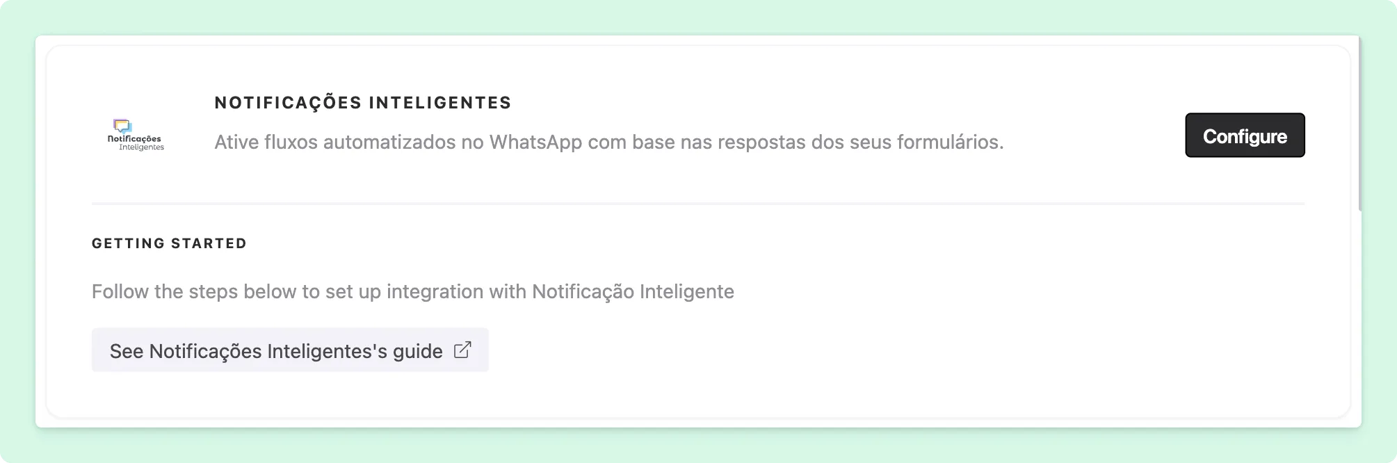 Introduzindo Integração com Notificações Inteligentes